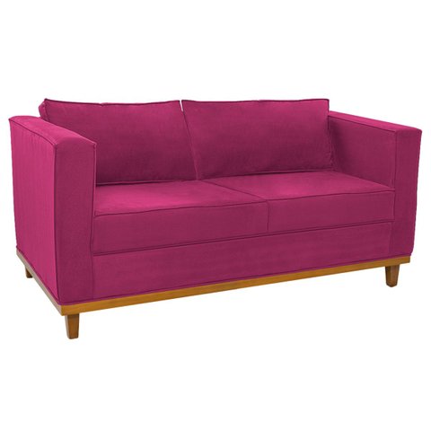Sofá 2 Lugares Europa Suede Pink Doce Sonho Móveis