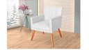 Ver imagem 3 de Poltrona Decorativa Onix Suede Marrom Pés Madeira Mz Decor