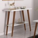 Ver imagem 3 de Aparador Davi 90x30 Tampo Mdf 30mm Pé em Madeira Ofertamo Branco/amadeirado