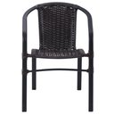 Ver imagem 4 de Kit 4 Cadeiras Alumínio e Mesa Tampo Varanda Piscina Jardim Preto
