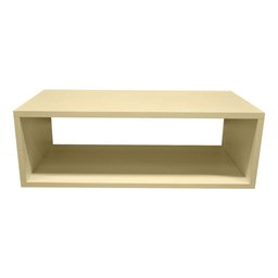 Mesa De Cabeceira Suspenso Criado Mudo Mdf Nicho Quarto 20x60x31cm - Bege - 3