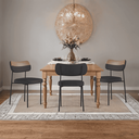 Ver imagem 4 de Kit 6 Cadeiras Mila para Sala Jantar Gourmet em Aço Courissimo Whisky Linho Grafite Edecasamoveis