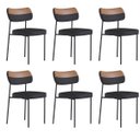 Ver imagem 1 de Kit 6 Cadeiras Mila para Sala Jantar Gourmet em Aço Courissimo Whisky Linho Grafite Edecasamoveis