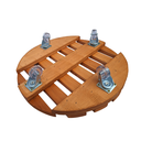 Ver imagem 3 de Suporte Vaso Redondo 40cm Roda Cristal Mogno