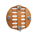 Ver imagem 4 de Suporte Vaso Redondo 40cm Roda Cristal Mogno