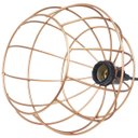 Ver imagem 5 de 2 Pendentes Aramado Teto Globo Luminária Lustre Retrô Balcão + Lâmpada Led ST64 Cobre Rose Gold