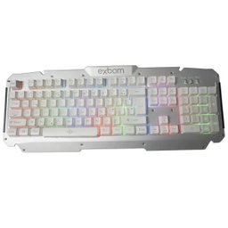 Kit Teclado Semi Mecânico + Mouse Gamer Profissional Usb Abnt2 Led Metal BK-G200 GM-600 Prata - 2