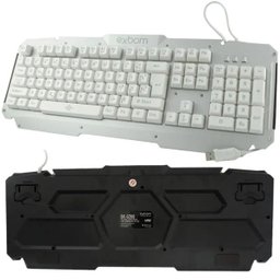 Kit Teclado Semi Mecânico + Mouse Gamer Profissional Usb Abnt2 Led Metal BK-G200 GM-600 Prata - 4