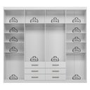 Ver imagem 4 de Guarda Roupa Casal 8 Portas 6 Gavetas Master Branco Brilho - Santos Andirá