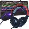 Kit Teclado Mecânico Mouse Headset Gamer Profissional Usb Abnt2 Led BKGX1 GM600 GHX20 Preto - 1