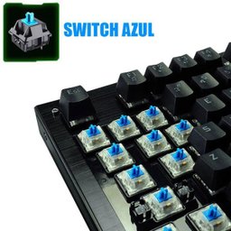 Kit Teclado Mecânico Mouse Headset Gamer Profissional Usb Abnt2 Led BKGX1 GM600 GHX20 Preto - 4