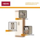 Ver imagem 7 de Guarda Roupa Casal 6 Portas 3 Gavetas Francês com Armário Multiuso Margarida Cinamomo Off White - He