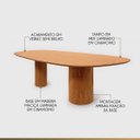Ver imagem 3 de Mesa de Jantar Orgânica em Madeira Maciça para 8 Lugares 220x110cm Dakota Ccs