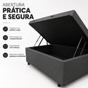 Ver imagem 5 de Box Baú Solteiro Nature Elite 88x188 cm com Pistão a Gás Grafite