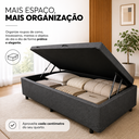 Ver imagem 4 de Box Baú Solteiro Nature Elite 88x188 cm com Pistão a Gás Grafite