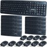 Kit 10 Teclados Usb Abnt2 com Ç + 10 Mouses Computador Pc Standard Exbom BK-102 MS-70 Preto - 1