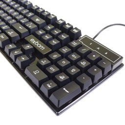 Kit 10 Teclado Semi Mecânico Gamer Profissional Usb Abnt2 com Ç 107 Teclas Exbom BK-150 Preto - 4 Kit 10 Teclado Semi Mecânico Gamer Profissional Usb Abnt2 com Ç 107 Teclas Exbom BK-150 Preto - 4