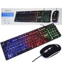 Ver imagem 1 de Kit Teclado Mouse Gamer Computador Pc Usb Abnt2 Iluminado Led Rgb Exbom BK-G550 Preto