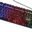 Ver imagem 2 de Kit Teclado Mouse Gamer Computador Pc Usb Abnt2 Iluminado Led Rgb Exbom BK-G550 Preto