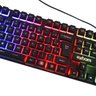 Kit Teclado Mouse Gamer Computador Pc Usb Abnt2 Iluminado Led Rgb Exbom BK-G550 Preto - 2