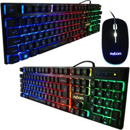 Kit Teclado Mouse Headset Gamer Computador Usb Abnt2 Iluminado Led Rgb BK-G550 GH-X30 Preto/ - 4 Kit Teclado Mouse Headset Gamer Computador Usb Abnt2 Iluminado Led Rgb BK-G550 GH-X30 Preto/ - 4