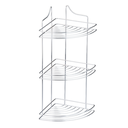 Ver imagem 1 de Suporte Porta Shampoo de Canto Triplo Cromado - Kit com 2 unid