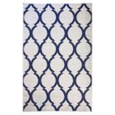 Ver imagem 1 de Tapete Geometrico Arabesco Prata Azul 250x300 Antiderrapante