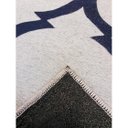Ver imagem 4 de Tapete Geometrico Arabesco Prata Azul 250x300 Antiderrapante