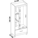 Ver imagem 7 de Guarda Roupa Solteiro 03 Portas 31060 Branco Demobile Branco