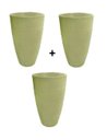Ver imagem 1 de kit 3 Vaso Planta 45x30 Oval Moderno Polietileno BGPLASTICOS V1345k3 BRANCO 006