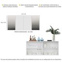 Ver imagem 6 de Aparador Buffet 4 Portas Com Espelho Suspenso Vegas Multimóveis V3595 Branco Branco