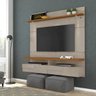 Painel Bancada Suspensa Lana 160cm para TV até 60 Polegadas - Madetec - Fendi/Naturale - 1