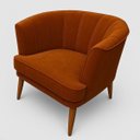 Ver imagem 6 de Poltrona Decorativa para Recepção Pés de Madeira Natural Tecido Veludo Premium Suporta 120kg