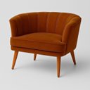 Ver imagem 5 de Poltrona Decorativa para Recepção Pés de Madeira Natural Tecido Veludo Premium Suporta 120kg