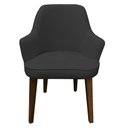 Ver imagem 3 de Kit 2 Poltronas Lorem Suede Grafite Pés Chanfrado Tabaco C05 - D'Rossi Poltrona decorativa;poltrona