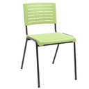 Ver imagem 1 de Cadeira Empilhável Fixa Escritório Multiuso Base Preta Kimi P03 Verde Claro - Lyam Decor