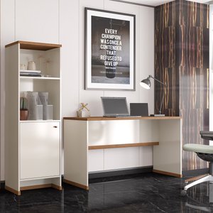 Conjunto Escritório Mesa e Armário Office Berlin - Vianossa