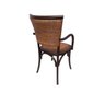 Cadeira Paris com Encosto em Palha. com Braço. Assento em Rattan Natural. Cor Marrom - 2