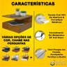 Kit 2 Mesa de Cabeceira com Gaveta e Prateleira Suspenso Imbuia - 2