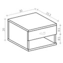 Ver imagem 4 de Mesa de Cabeceira Gaveta e Prateleira Branco