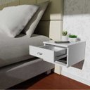 Ver imagem 2 de Mesa de Cabeceira Gaveta e Prateleira Branco