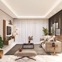Ver imagem 4 de Painel TV 65 Polegadas Lian Casa 812 Nature Off White 2 Portas Ripado Sala Moderno MDP