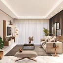 Ver imagem 5 de Painel TV 65 Polegadas Lian Casa 812 Nature Off White 2 Portas Ripado Sala Moderno MDP