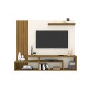 Ver imagem 2 de Painel TV 65 Polegadas Lian Casa 812 Nature Off White 2 Portas Ripado Sala Moderno MDP
