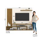 Ver imagem 5 de Painel TV 65 Polegadas Lian Casa 812 Nature Off White 2 Portas Ripado Sala Moderno MDP