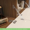 Ver imagem 6 de Painel TV 65 Polegadas Lian Casa 812 Nature Off White 2 Portas Ripado Sala Moderno MDP