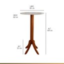 Ver imagem 2 de Mesa Bar Bistrô Alta Redonda 60 x 100 Cm Nune Pés Luiz XV Madeira Maciça Tampo Laca Off White CCS