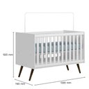 Ver imagem 7 de Berço Americano 3820 e Guarda Roupa 3830 Q Encanto Retrô Branco Acetinado Colchão - Qmovi