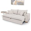 Ver imagem 2 de Sofá Retrátil e Reclinável Veneza, Tecido Linho, Molas Ensacadas e Pillow Top, 2,10m.