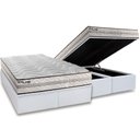Ver imagem 1 de Cama Box Baú Queen: Colchão Espuma D33 Paropas Pasquale Plus + Base Crc Linhão White (158x198)